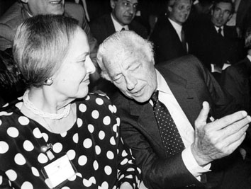 Roma, Maggio 1990 - Nilde Jotti e Gianni Agnelli all'Assemblea di Confindustria