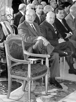 Roma, Ottobre 1992 - Bettino Craxi  alla cerimonia per l'anniversario 100 anni del Psi