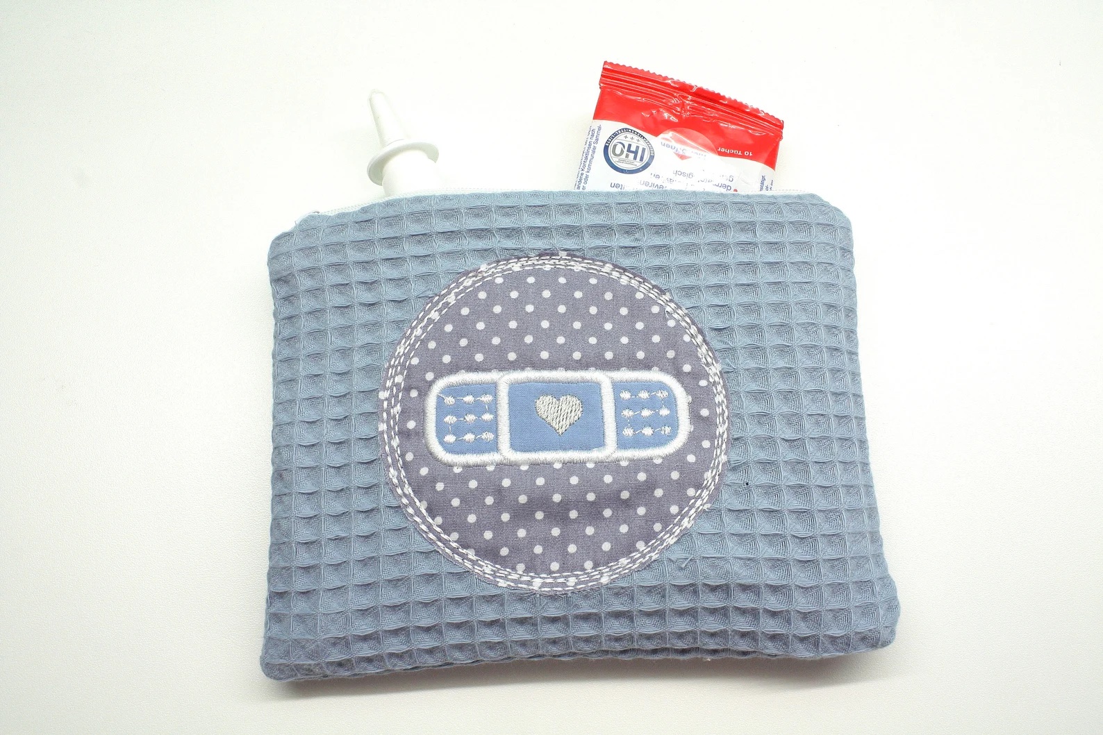 Täschchen Pflaster blau