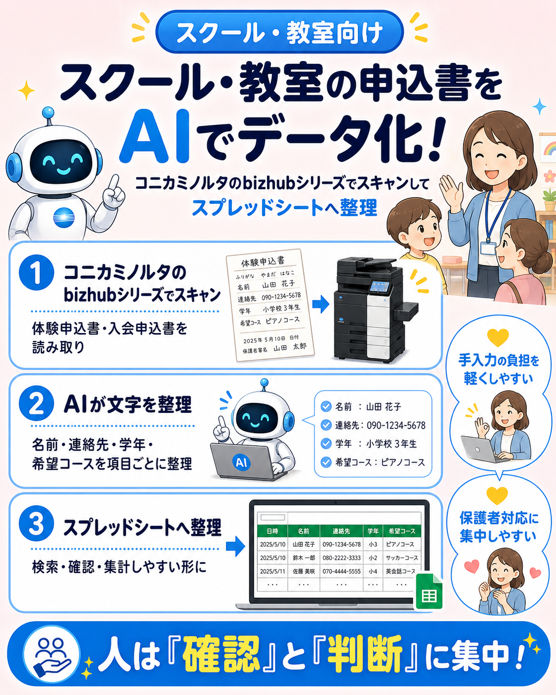 スクールや教室の先生方へ！保護者対応の時間を増やすには？