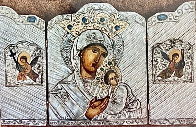 Virgin of the Perpetual Help (27"x16") Triptych.