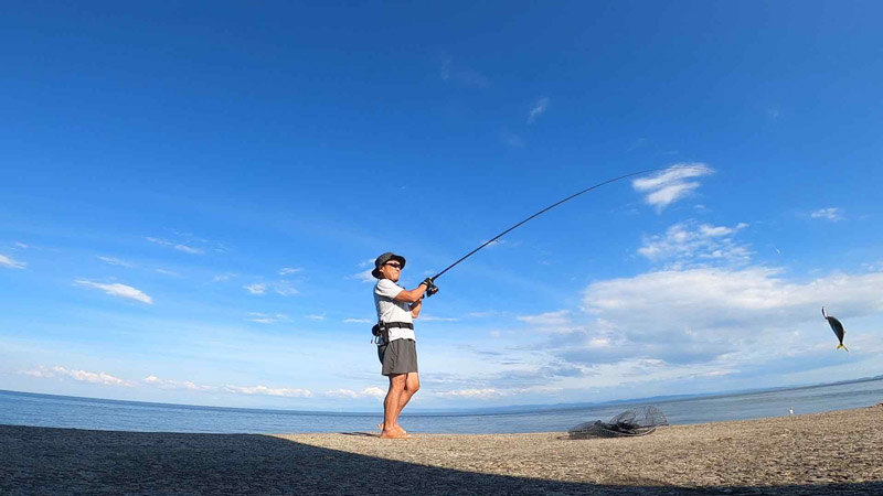 淡路島 佐野新島北波止でショアジギング ハマチ獲った!（秋の青物シーズン開幕）