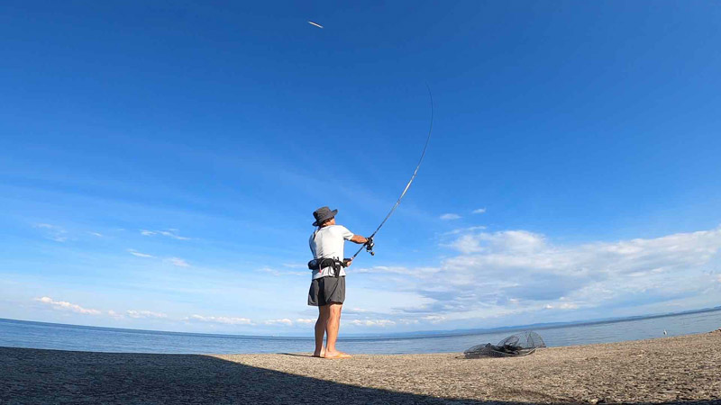 淡路島 佐野新島北波止でショアジギング ハマチ獲った!（秋の青物シーズン開幕）