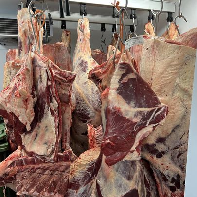 Our meat is hung on the bone, no box beef here!