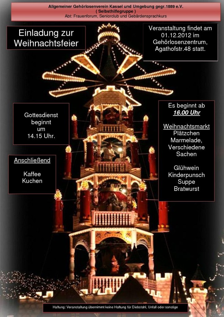 AGV Kassel zur Weihnachtsfeier agvkassel