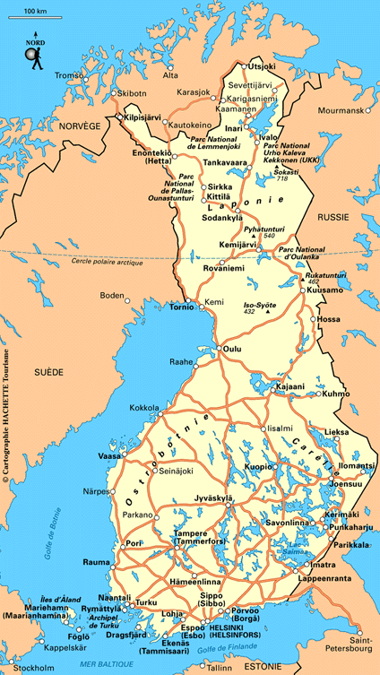 Finlande carte le routard