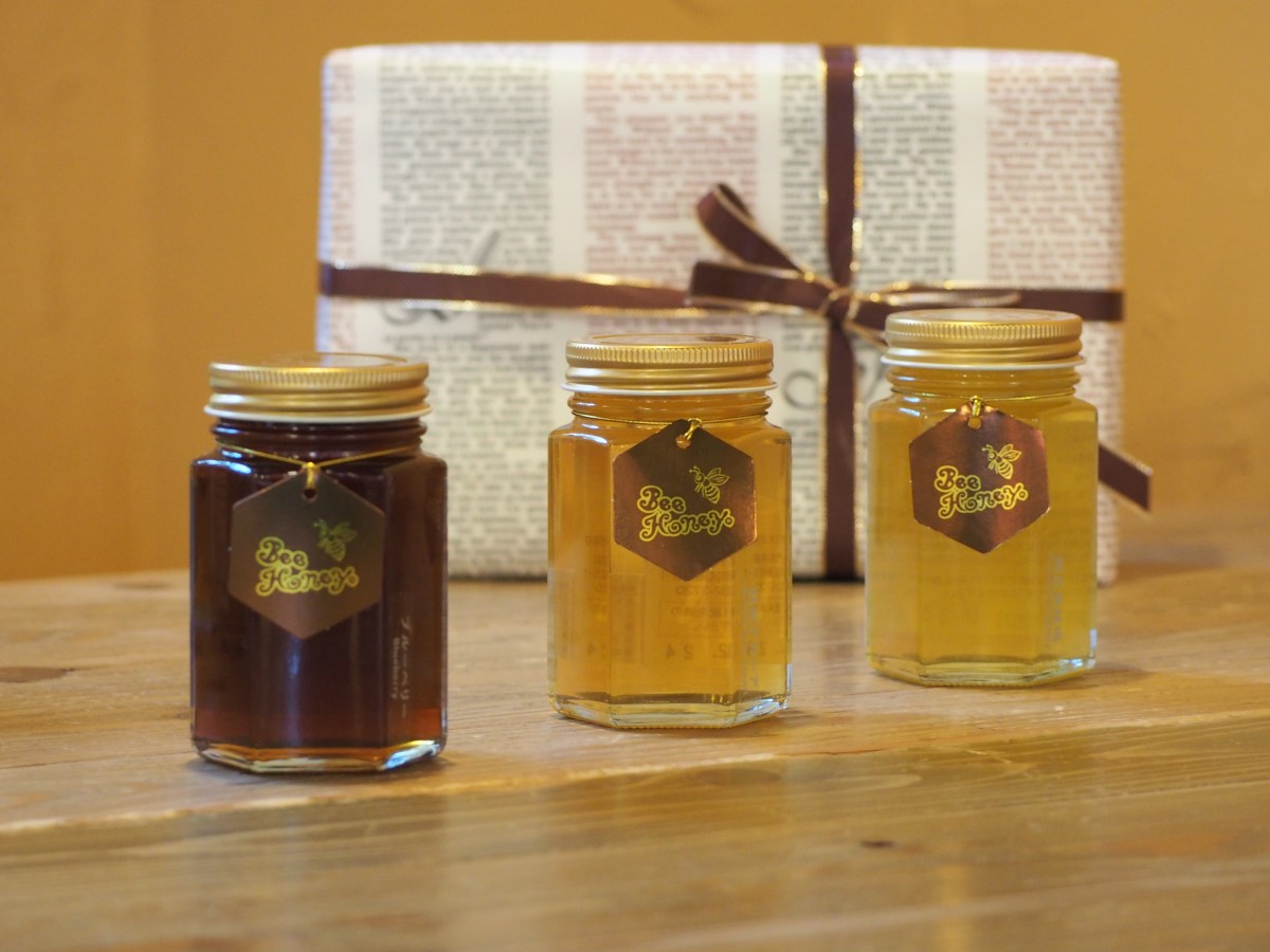 国産純粋国光養蜂場（ヤマハゼ/クロガネモチ）はちみつ・国産純粋アカシアはちみつ・カナダ産純粋ブルーベリーはちみつ