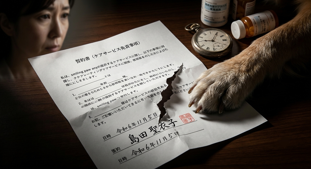 【法務コラム】お客様のサイン入り「誓約書」がただの紙切れに？シニア犬・ケアサービスの賠償リスク　