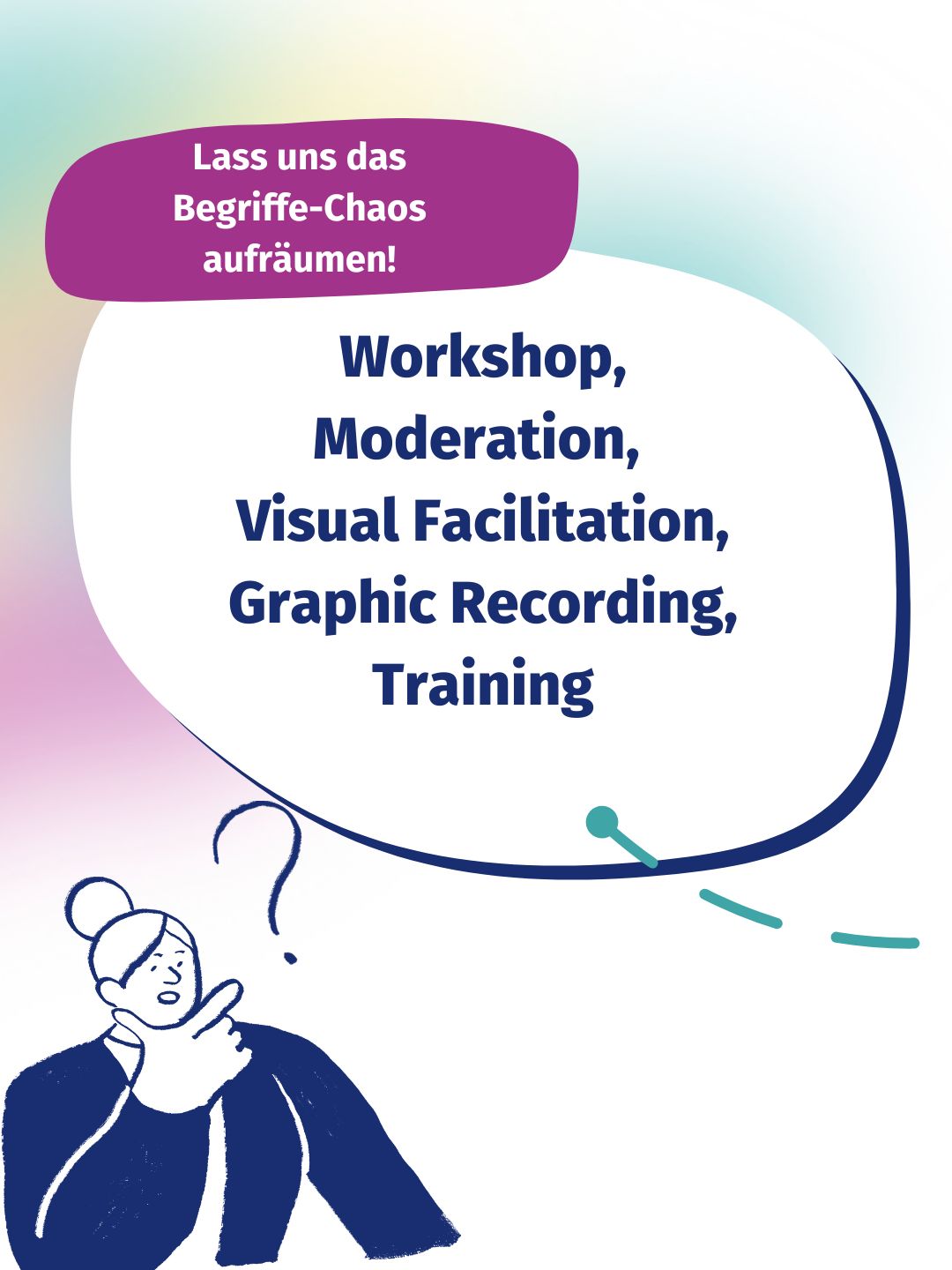 Workshop, Moderation, Visual Facilitation, Graphic Recording oder Training: Die Unterschiede einfach erklärt