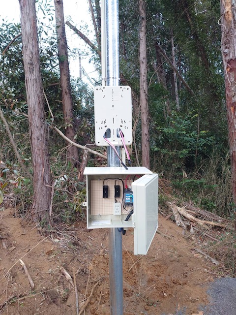 作業場へ電気の引込み工事