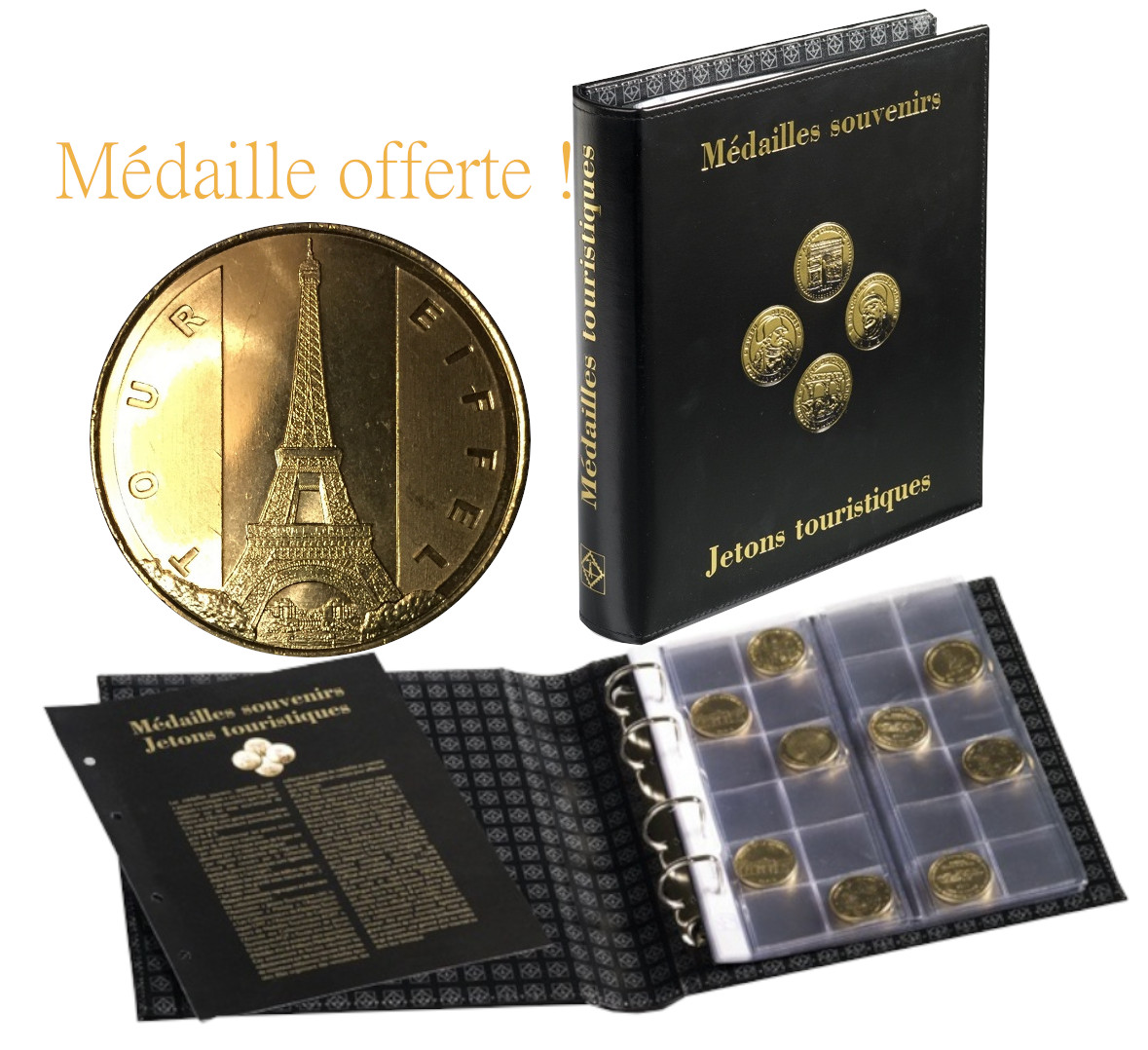 Album Collection 250 Pièces de Monnaie Classeur Collectionneur