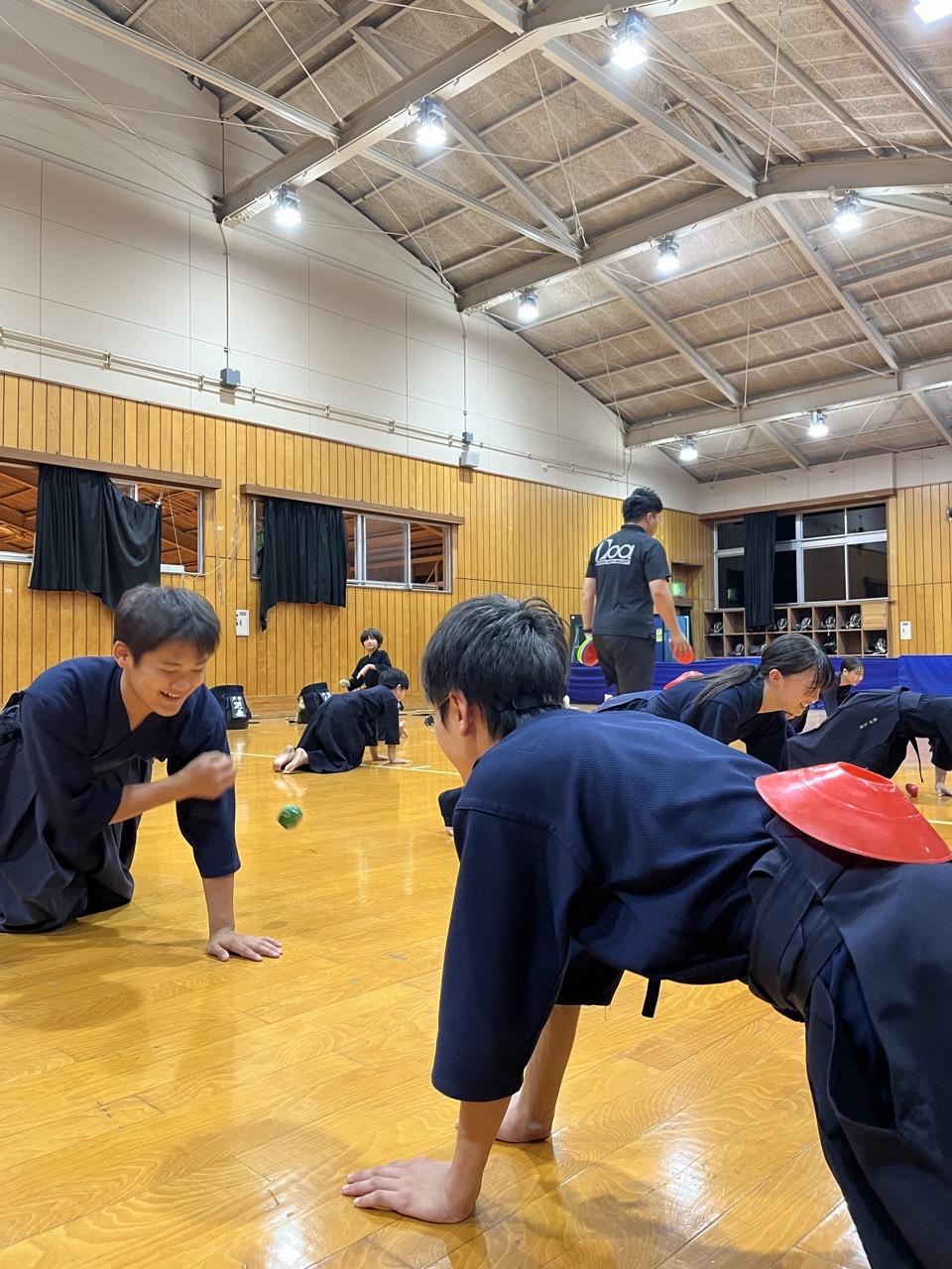 「対戦型体幹トレーニング」剣道教室の様子