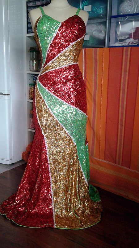 robe pour chanteuse paillette