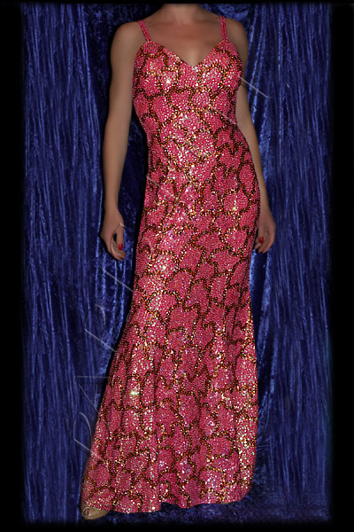 robe rose sirène paillettes