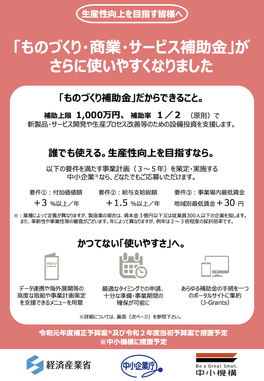 【ものづくり補助金】※締め切り間近