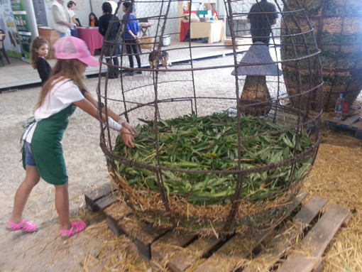 Atelier pédagogique - Remplissage des Matières végétales par les enfants
