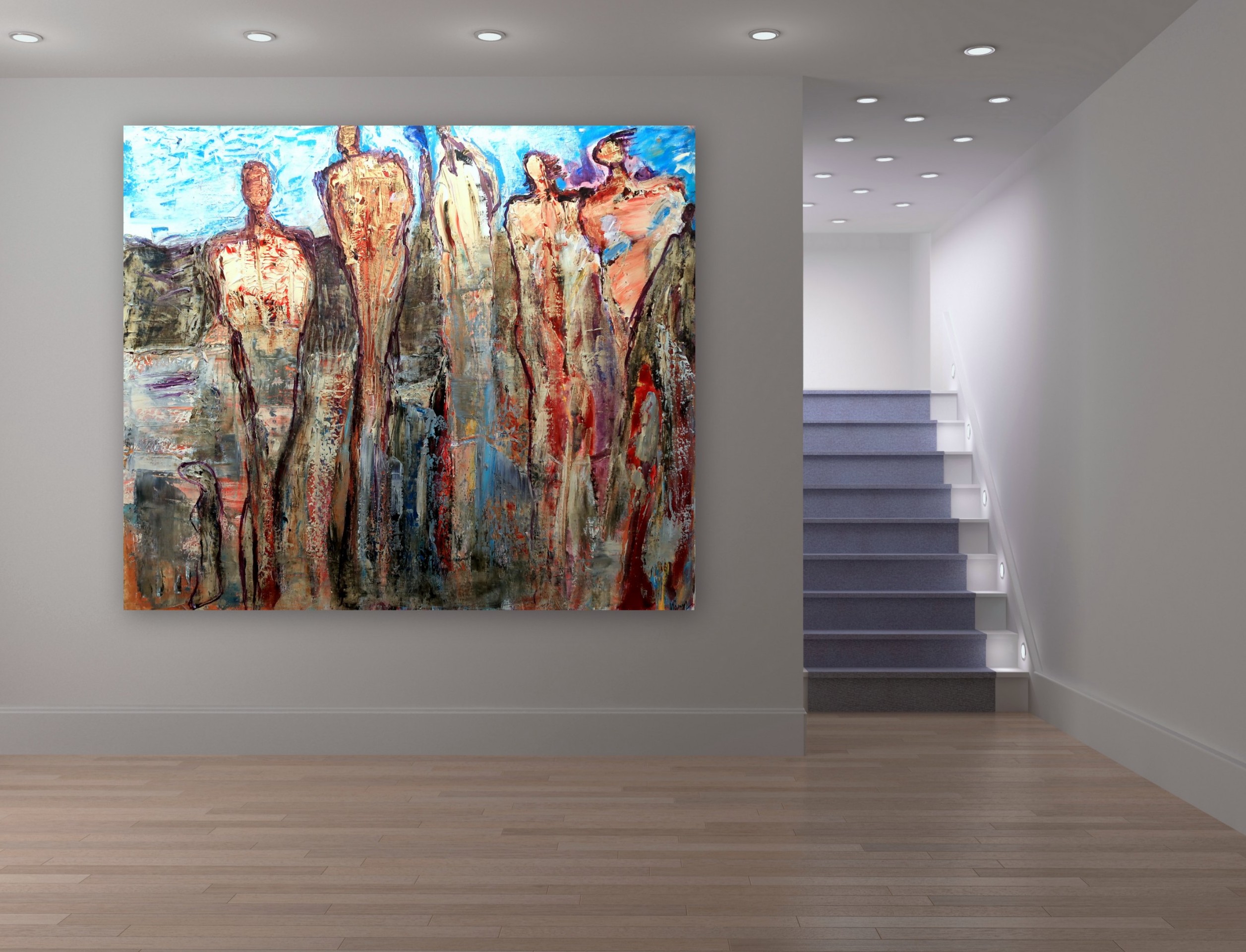 Figurative Malerei, Abstrakte Menschen, Portraits, Abstrakte Malerei, Gemälde Originale, abstrakte Kunst, Spachtelbild, Abstrakte Bilder, Gemälde Unikate, Kunstgalerie, Gemälde mit Strukturen, Gemälde Galerie, zeitgenössische Malerei,  