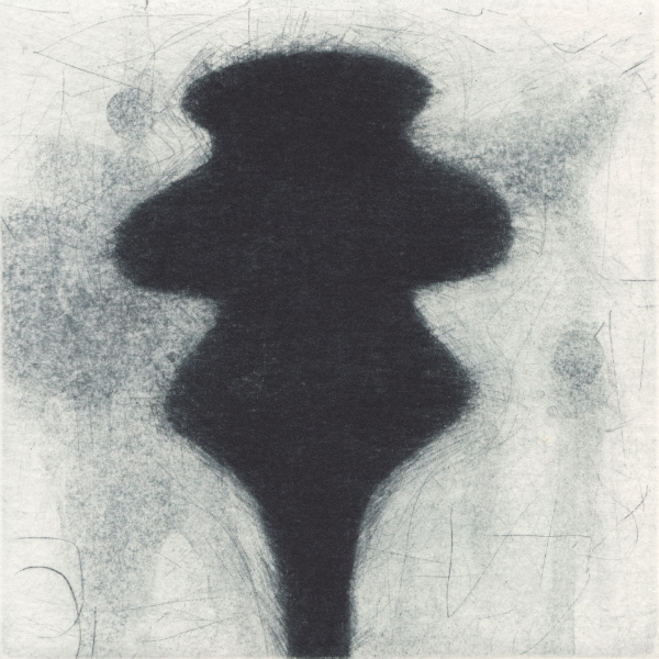 Abstrahierte Eichenblatt in Schwarz