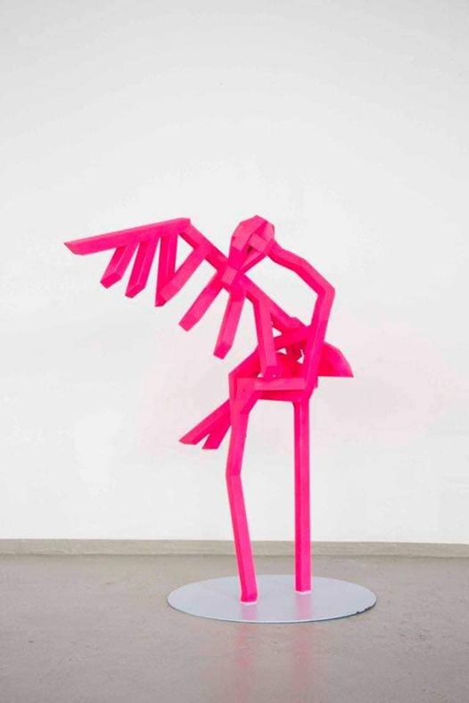 Paul Lässer, Flamingo Metallskulptur 1,50m hoch 4.000,-