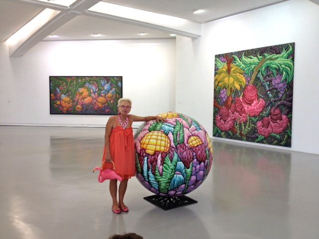 Karen dans "sa" salle au MAMAC(musée d'art contemporain de Nice)