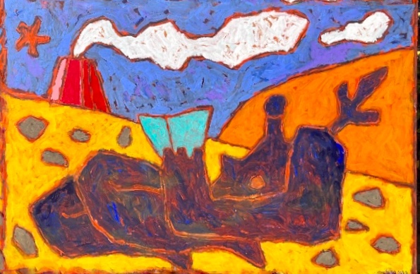 SETCH, 130X89cm technique mixte sur panneau. Galerie Gabel, Biot