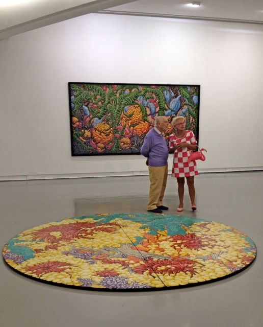 Karen et son mentor; le collectionneur et marchand d'art Daniel Cordier au MAMAC (musée d'art contemporain de Nice)