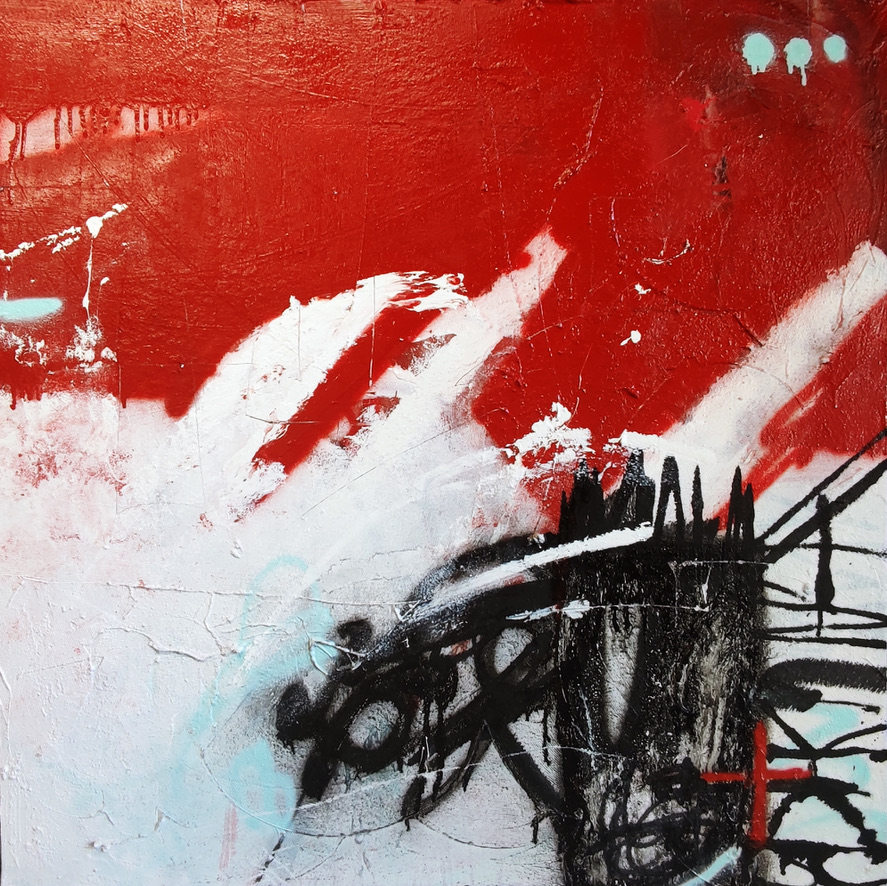 Sébastien Cheramy "Dhyana "- Technique mixte sur toile - 100x100 cm – 2023     4300 Euros