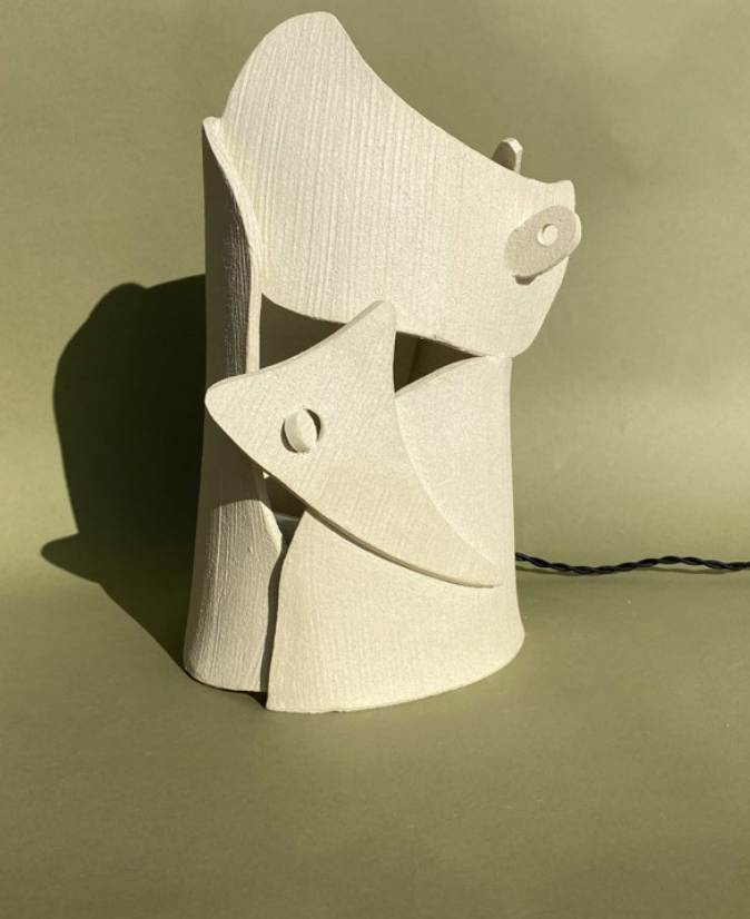 Olivia Cognet, lampe en céramique sur commande