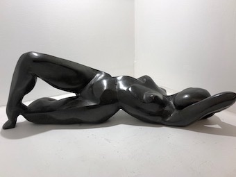 Anne Arnaud-peinture femme à facettes, bronze sculpture, bronze nude