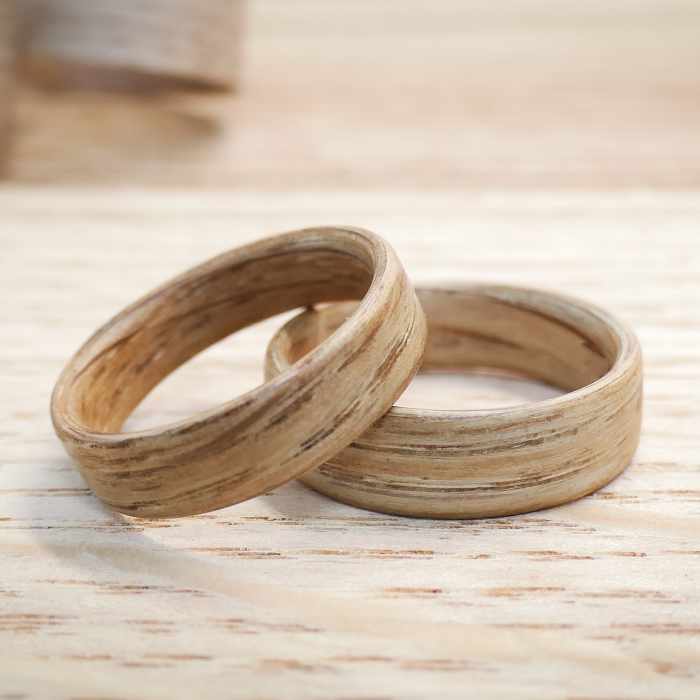 Ringe aus Eiche Basic - ohne Gravur