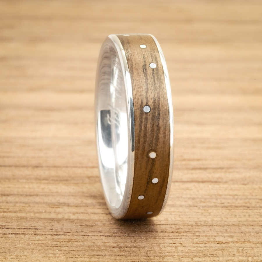 Silberring & Nussholz | Breite 4,5mm