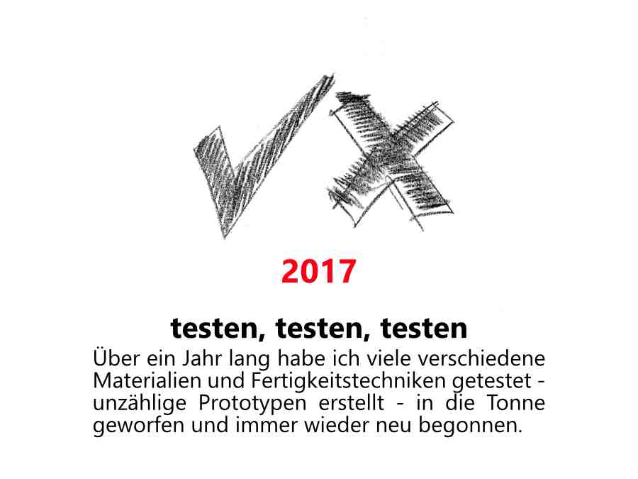 Geschichte von holzliebe - 2017 - die Testphase