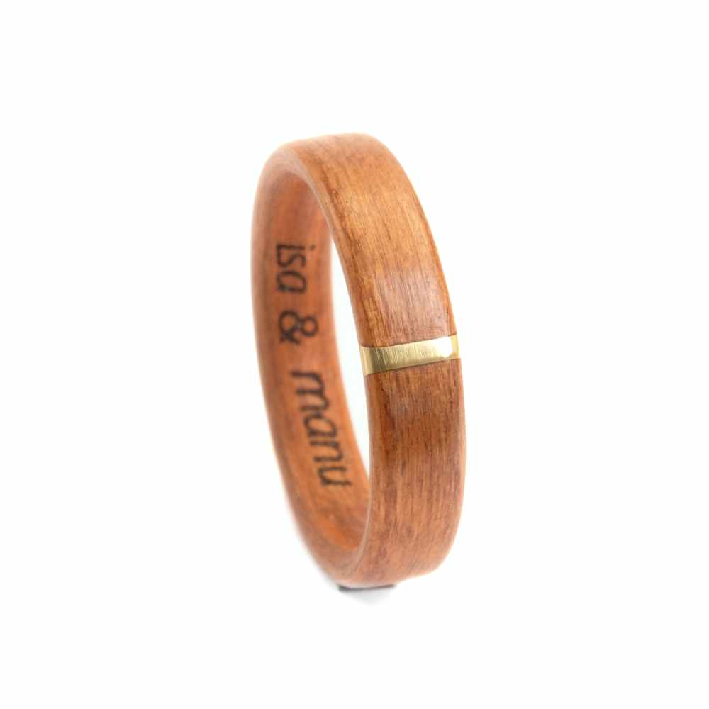 Holzring + Messing-Querlinie