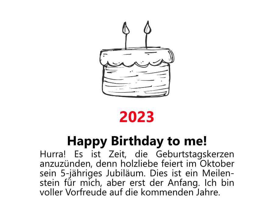 holzliebe feiert 5 Jahre Jubiläum