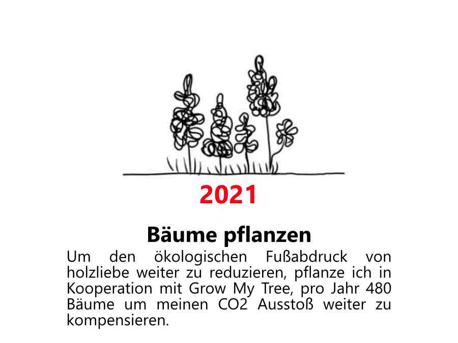 Geschichte von holzliebe - 2021 - Bäume pflanzen