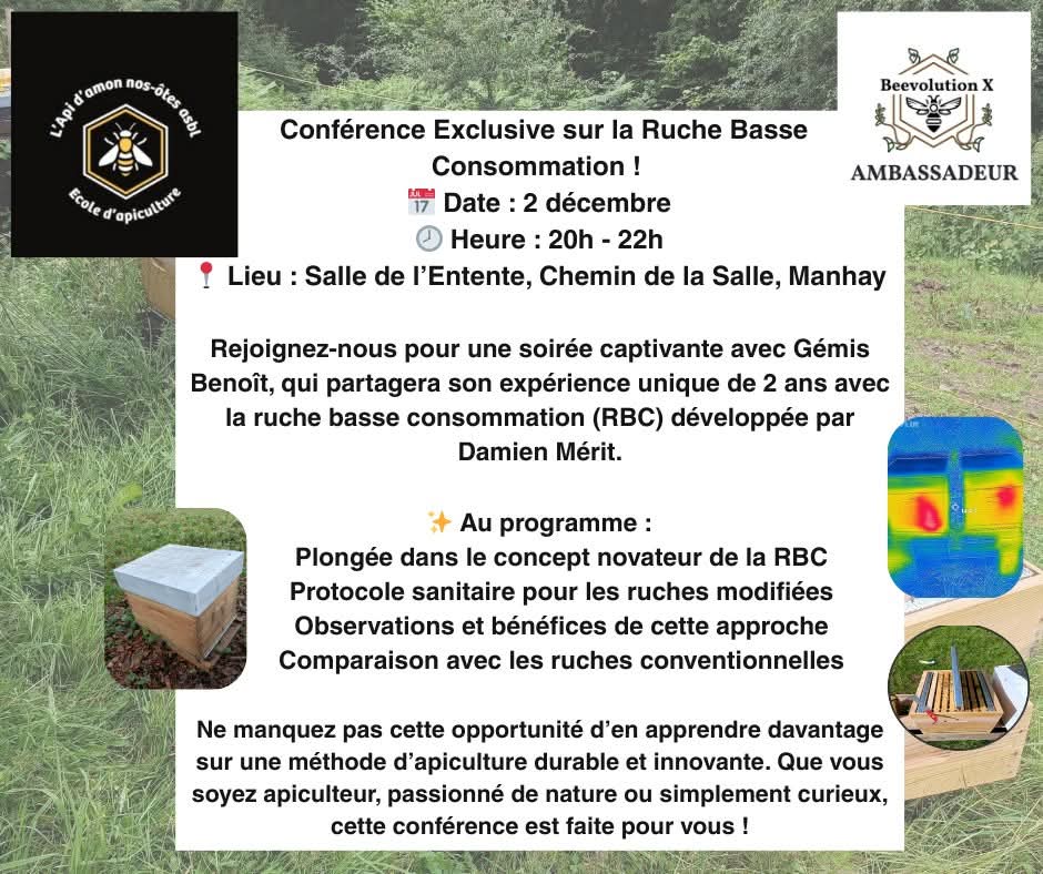 Notre prochaine conférence ce mardi 2/12 a la salle de l'Entente de Manhay.