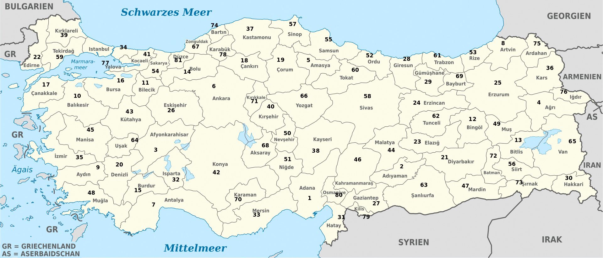 Codesmap of Turkey platesspotting seite!