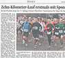 Zeitungsartikel NDZ 02/11 - Zehn-Kilometerlauf der LLG mit Sponsor meta Fackler