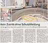 Zeitungsartikel Deister Anzeiger 08/09b- Kein Zutritt ohne Schutzkleidung bei meta Fackler