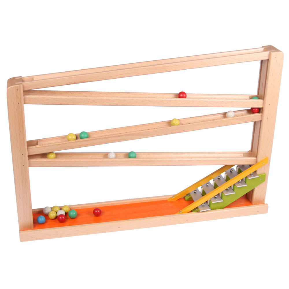 Kugelbahn ベック社 Kugelbahn mit Glockenspiel Version 2 - Holzspielzeug Beck