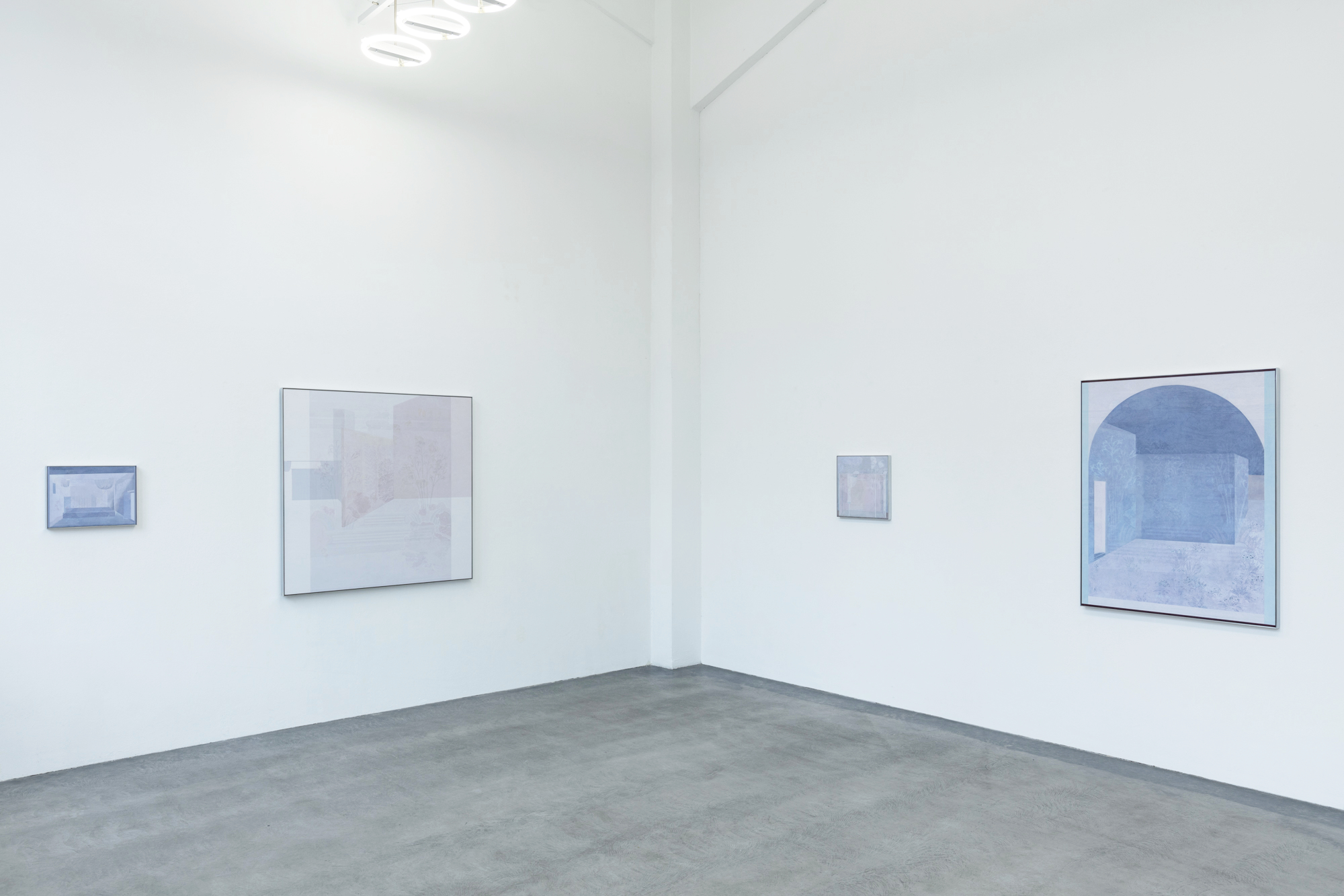 Ausstellungsansicht SVEA,  UV-Druck und Öl auf Holz, 2024   
