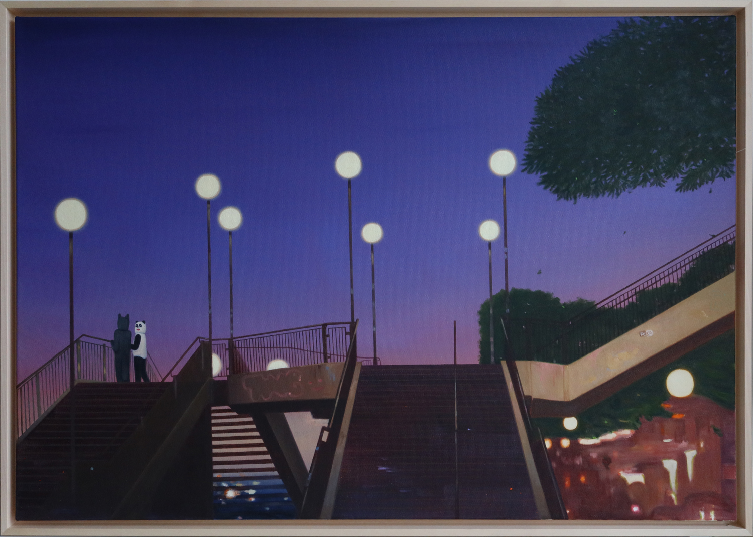 Ting Zhang,  Mai Romantik 4, 70 x 100 cm,  Öl auf Leinwand,  2022
