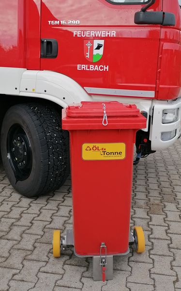 Öl-Ex-Tonne, Feuerwehrtonne, Bindemittel, Streutonne