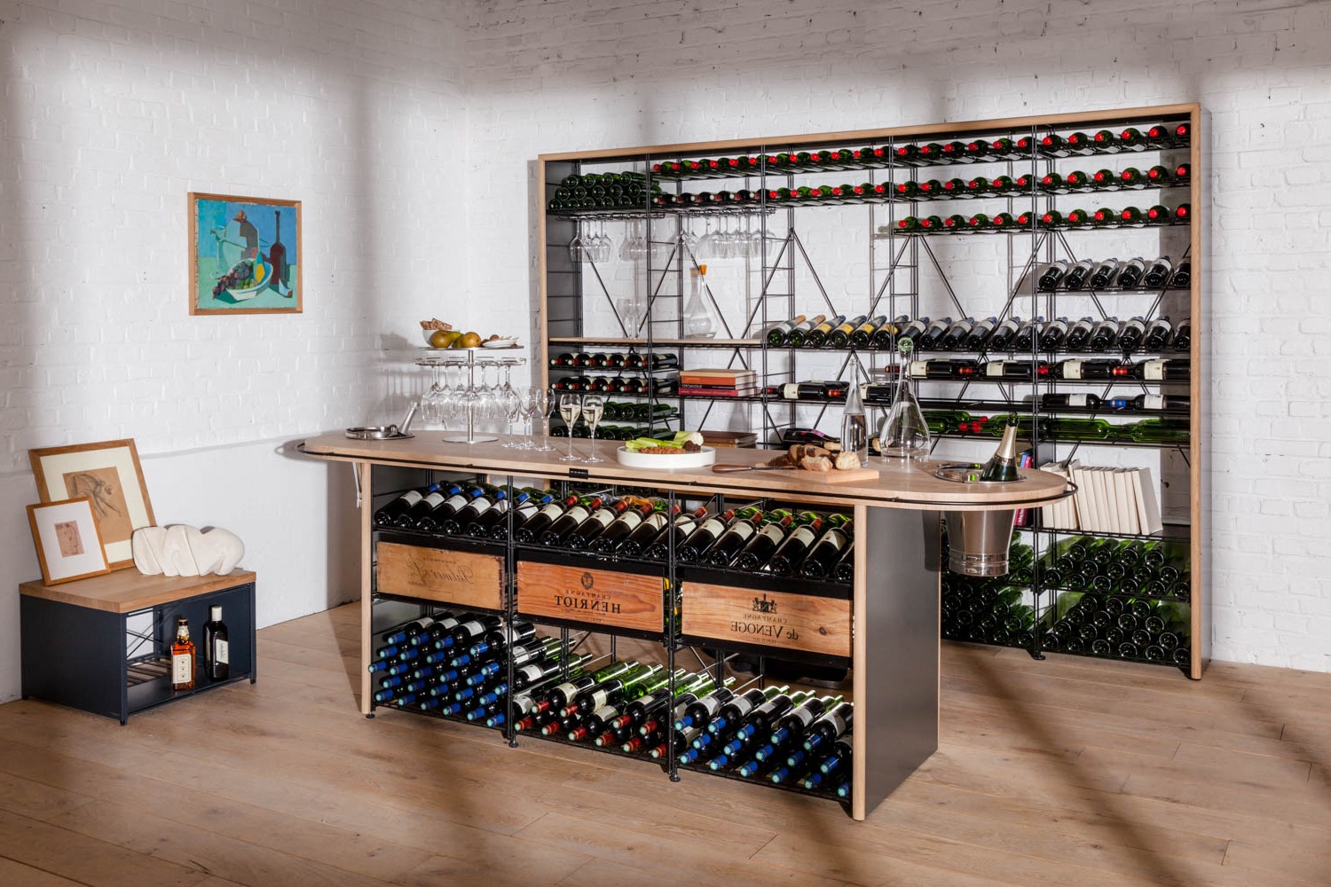 Flaschenregal 10 Cm Breit / Greenhaus Weinregal Holz Eiche 60x9x7 Cm 6