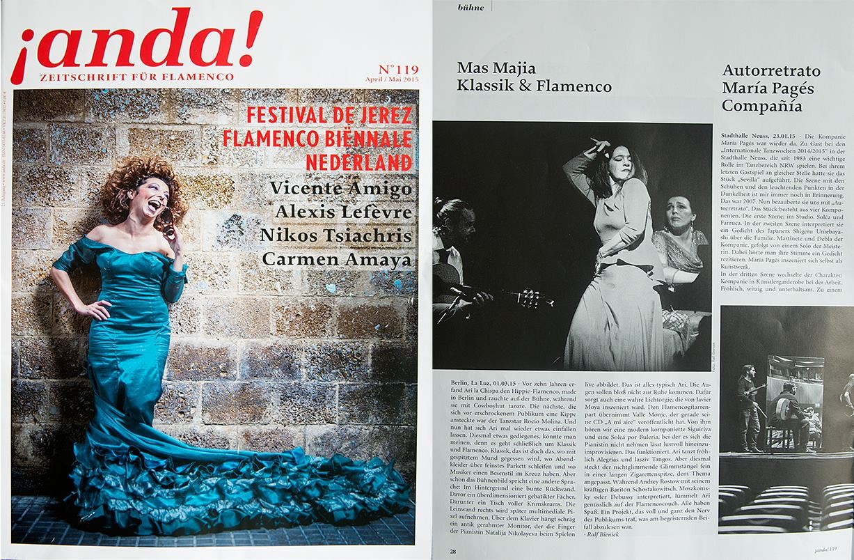 Resonanz von ANDA auf Classic & Flamenco "Mas Majia" März 2015 im LaLuz Berlin