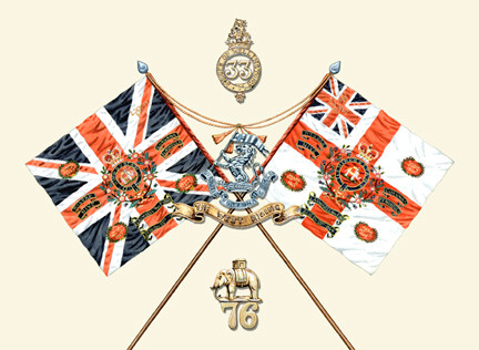 Colours and badges.  Commissioned by The Duke of Wellington's Regiment.