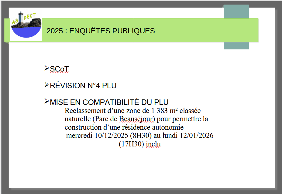 participation d'ASPECT aux enquêtes publiques