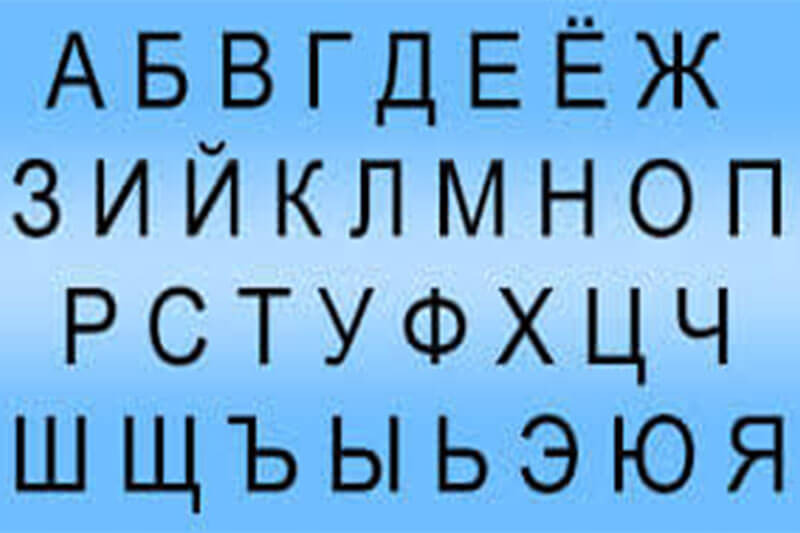 Russian Cyrillic Alphabet