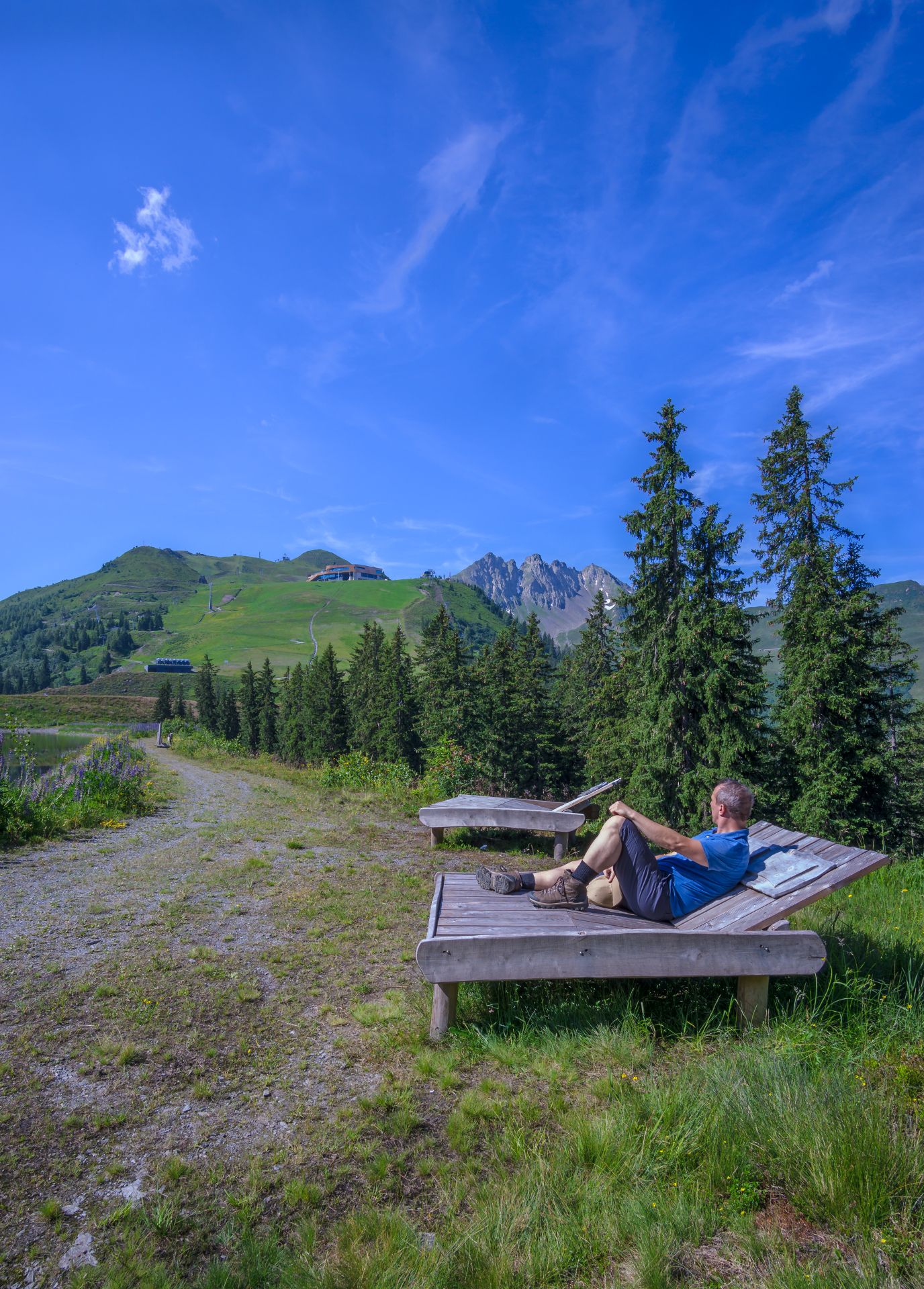 Eine Runde "chillen" mit dem Blick aufs Spieljoch