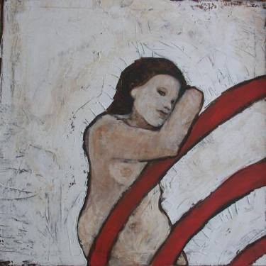 Ausschnitt Labyinth des Lebens, 2003, Acryl auf Leinwand, 80 x 80 cm